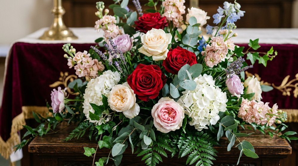 Altar flower arrangement